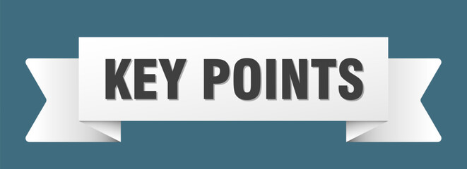 key points ribbon isolated on transparent background. key points ribbon