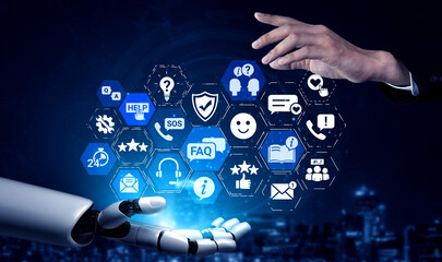 Artificial intelligence assists online help and FAQ services, answering questions, guiding...