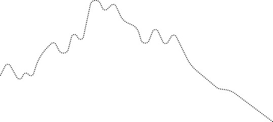 Rounded dotted line chart showing an economic wave pattern, illustrating fluctuations in data within a diagram.