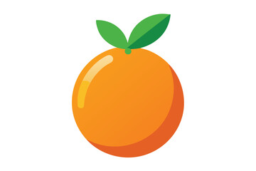 Bright orange citrus fruit displays vibrant color alongside vivid green leaves, set against white