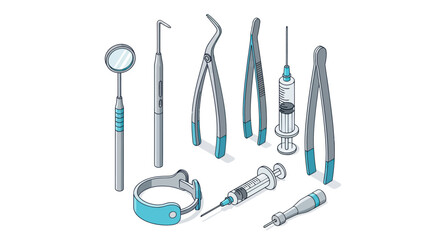 Dental Instruments: A Collection of Tools for Oral Care and Treatment.