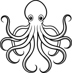 vector illustration of an abstract octopus