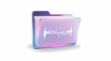 blue folder isolated on white