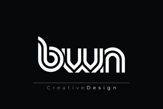 BWN Creative Unique Modern Letter Logo Design. Elegant Monogram Logo Design with Decorative Elements and Typography