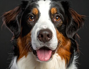 Fototapeta premium Close-up portrait of a Bernese Mountain Dog