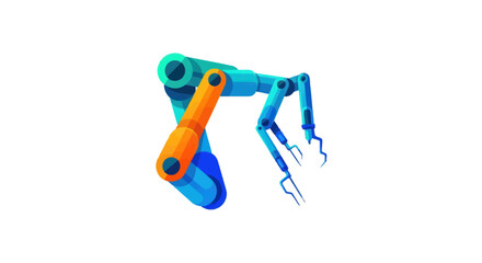 Colorful Robotic Arm with Multiple Joints.