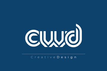 CWD Creative Unique Modern Letter Logo Design. Elegant Monogram Logo Design with Decorative Elements and Typography