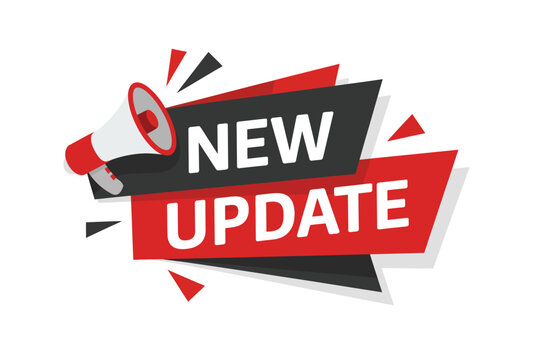Modern minimalist new update announcement banner vector illustration for eps files vector