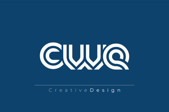 CWE Creative Unique Modern Letter Logo Design. Elegant Monogram Logo Design with Decorative Elements and Typography