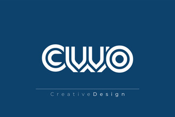 CWO Creative Unique Modern Letter Logo Design. Elegant Monogram Logo Design with Decorative Elements and Typography