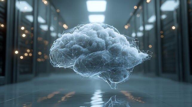 Artificial intelligence brain cloud computing neural network ai technology innovation concept