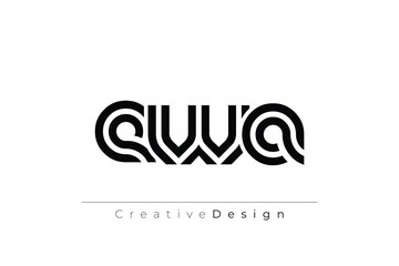 EWA Creative Unique Modern Letter Logo Design. Elegant Monogram Logo Design with Decorative Elements and Typography