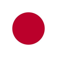 Japan flag round circle shape transparent PNG