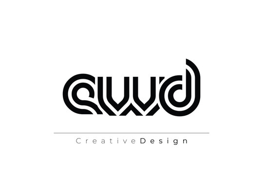 EWD Creative Unique Modern Letter Logo Design. Elegant Monogram Logo Design with Decorative Elements and Typography