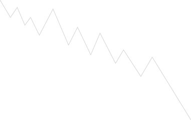 Dashed line element with a declining pattern to represent negative financial trends in a business context.