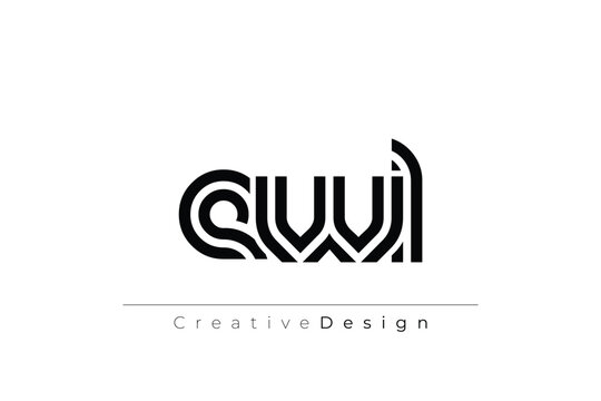 EWL Creative Unique Modern Letter Logo Design. Elegant Monogram Logo Design with Decorative Elements and Typography