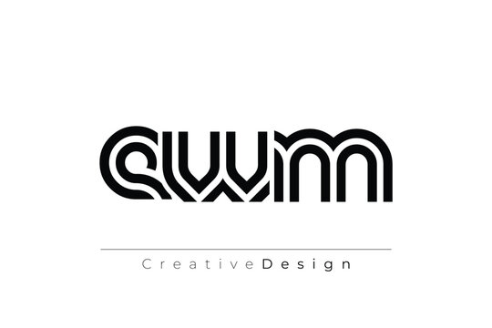 EWM Creative Unique Modern Letter Logo Design. Elegant Monogram Logo Design with Decorative Elements and Typography
