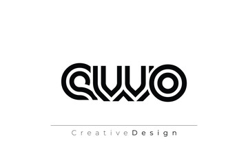 EWO Creative Unique Modern Letter Logo Design. Elegant Monogram Logo Design with Decorative Elements and Typography