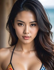 Naklejka premium Close-up portrait of a woman (3)