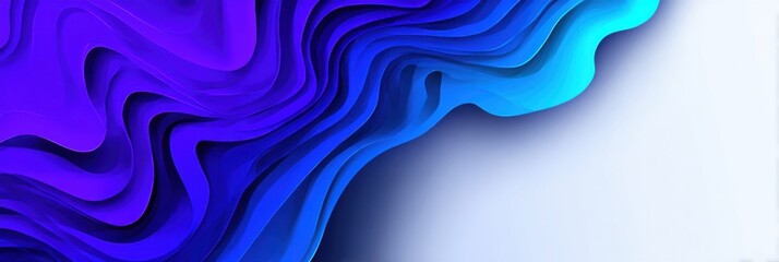 Fototapeta premium Abstract Swirl of Blue and Purple Waves Creating a Vibrant and Dynamic Background for Design Elements