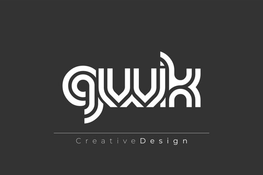 GWK Creative Unique Modern Letter Logo Design. Elegant Monogram Logo Design with Decorative Elements and Typography