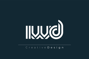 IWD Creative Unique Modern Letter Logo Design. Elegant Monogram Logo Design with Decorative Elements and Typography