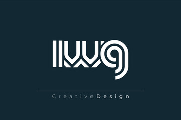 IWG Creative Unique Modern Letter Logo Design. Elegant Monogram Logo Design with Decorative Elements and Typography