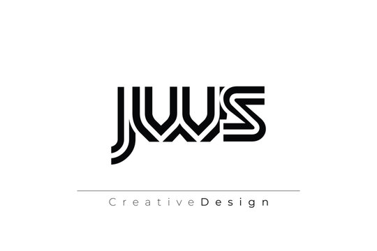 JWS Creative Unique Modern Letter Logo Design. Elegant Monogram Logo Design with Decorative Elements and Typography