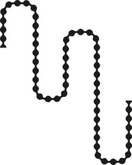 Dotted path forming a rounded and curved line with a flowing and dynamic motion.