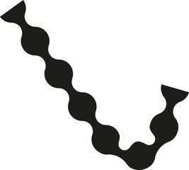 Dotted zigzag path with precise angles and structured alignment forming a mathematical composition.