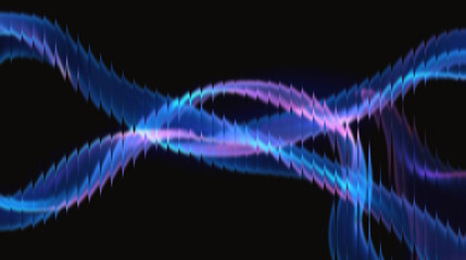 Vibrant neon digital wave flowing dynamically across a dark backdrop, representing energy, future, and innovation in abstract art