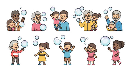 Diverse Group of DJs Performing with Turntables and Headphones.