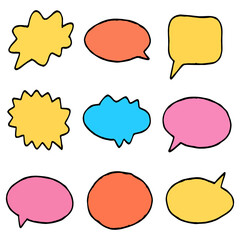 Pop Art Speech Balloon Vector Illustration for Communication