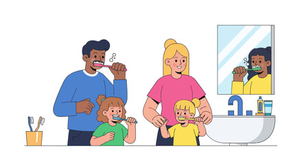 Diverse Cartoon Students or Teachers with Books Learning and Discussing.