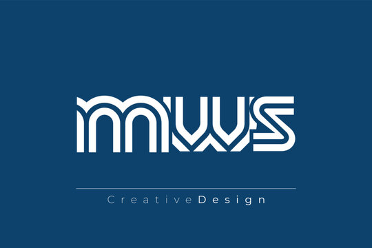 MWS Creative Unique Modern Letter Logo Design. Elegant Monogram Logo Design with Decorative Elements and Typography