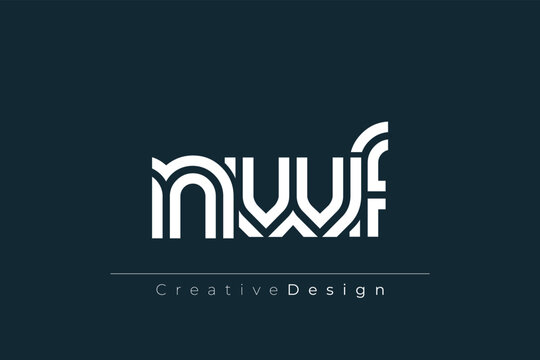 NWF Creative Unique Modern Letter Logo Design. Elegant Monogram Logo Design with Decorative Elements and Typography