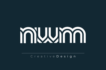 Obraz premium NWM Creative Unique Modern Letter Logo Design. Elegant Monogram Logo Design with Decorative Elements and Typography