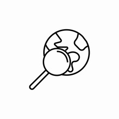planet search icon sign vector