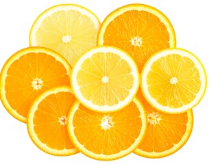 Obraz premium Citrus slices arranged in a cloud