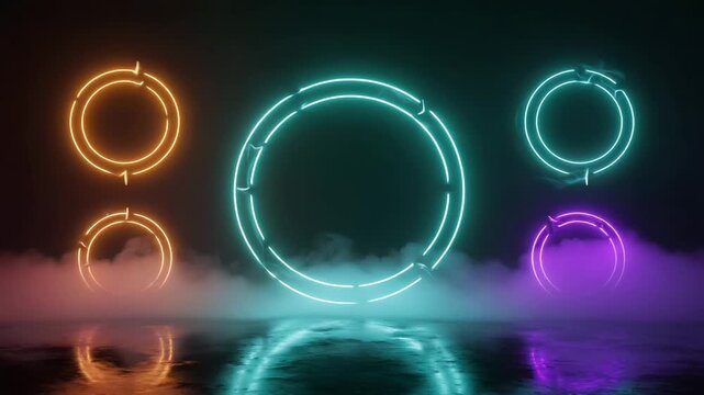 Gen-4 Turbo Abstract Cyber Portal Background