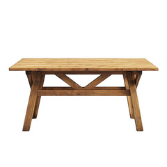 Fototapeta premium Rustic farmhouse style wooden dining table for cozy home decor and gatherings