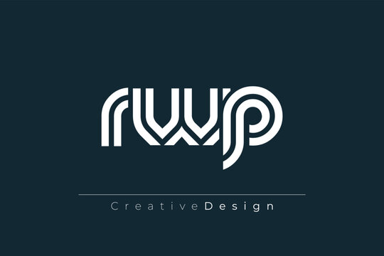 RWP Creative Unique Modern Letter Logo Design. Elegant Monogram Logo Design with Decorative Elements and Typography