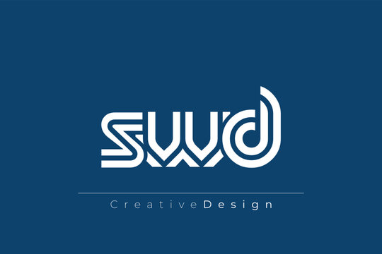 SWD Creative Unique Modern Letter Logo Design. Elegant Monogram Logo Design with Decorative Elements and Typography