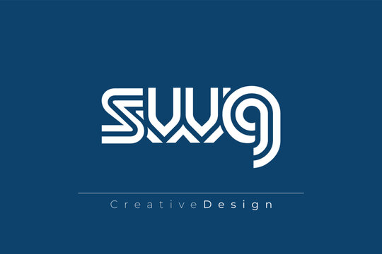 SWG Creative Unique Modern Letter Logo Design. Elegant Monogram Logo Design with Decorative Elements and Typography