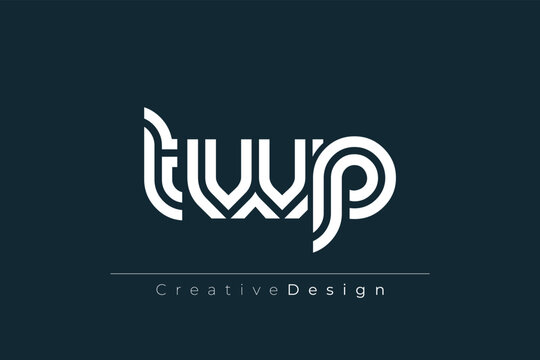 TWP Creative Unique Modern Letter Logo Design. Elegant Monogram Logo Design with Decorative Elements and Typography
