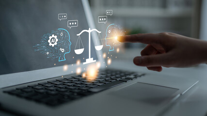 AI in law and the future of the legal justice system. A concept of AI assisting in legal debate,...