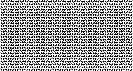 Monochromatic repeating pattern of small, dark, arrow-like shapes on a white background, creating a...