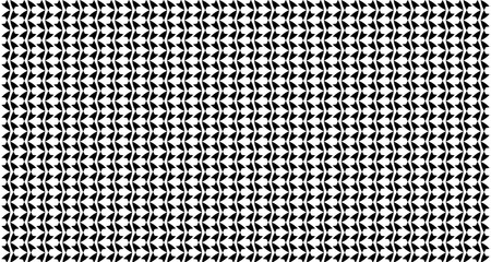 A repeating pattern of small black shapes resembling stylized leaves or arrows arranged in vertical...