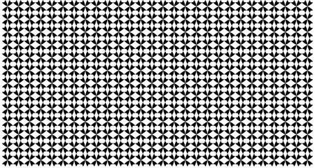A repeating pattern of black and white diamond shapes forming a complex visual texture.