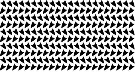Black and white repeating arrow pattern background.